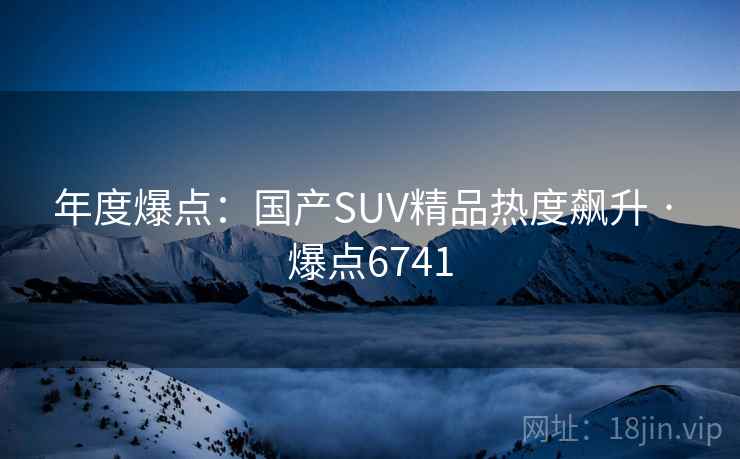 年度爆点：国产SUV精品热度飙升 · 爆点6741